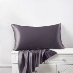 Slate Gray Silk Pillowcases