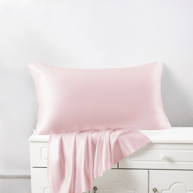 Baby Pink 22 Momme Mulberry Silk Pillowcase with Hidden Zipper