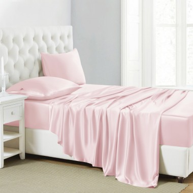 Baby Pink 22 Momme Mulberry Silk Sheet Set