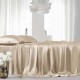 Beige 22 Momme Mulberry Silk Flat Sheet