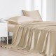 Beige 22 Momme Mulberry Silk Flat Sheet