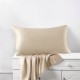 Beige 22 Momme Mulberry Silk Pillowcase with Hidden Zipper