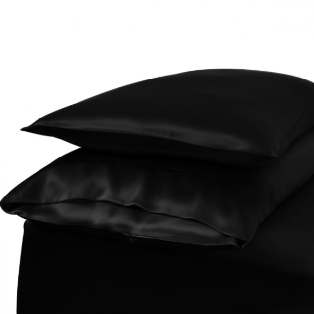 Black Envelope 22 Momme Mulberry Silk Pillowcase