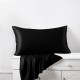 Black 22 Momme Mulberry Silk Pillowcase with Hidden Zipper