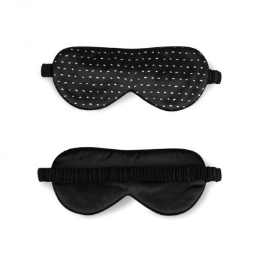 Black Dot Silk Sleep Mask