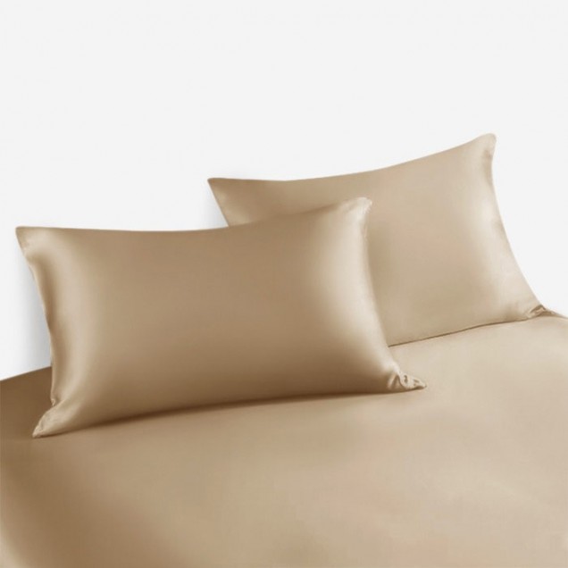 Cappuccino 22 Momme Mulberry Silk Pillowcase with Hidden Zipper