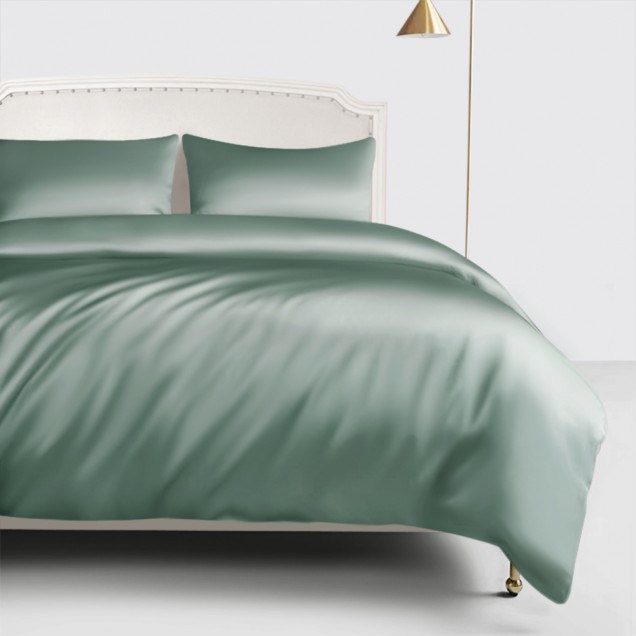 Celadon Green 22 Momme Mulberry Silk Duvet Cover