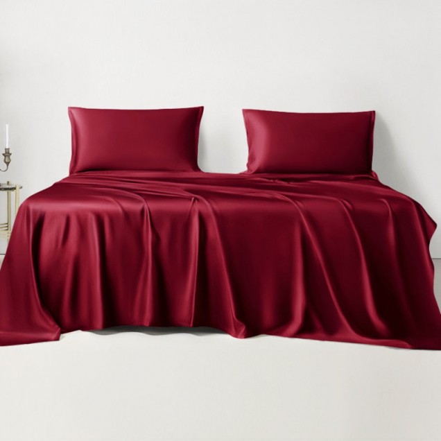 Claret 22 Momme Mulberry Silk Sheet Set