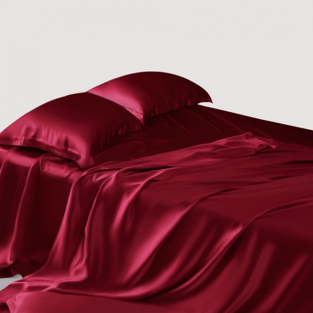 Claret 22 Momme Mulberry Silk Sheet Set