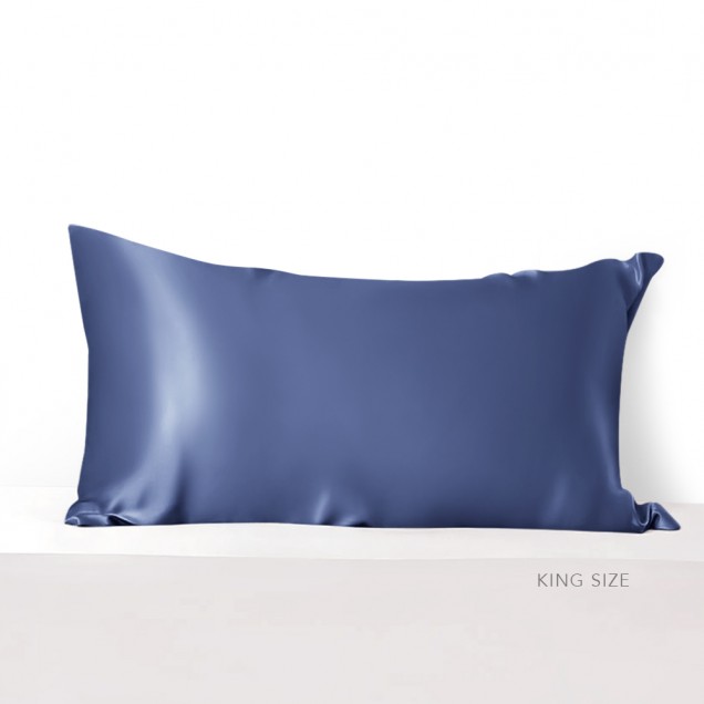 Dark Blue Envelope 22 Momme Mulberry Silk Pillowcase