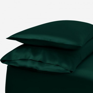 Dark Green Envelope 22 Momme Mulberry Silk Pillowcase