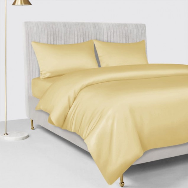 Gold 22 Momme Mulberry Silk Duvet Cover