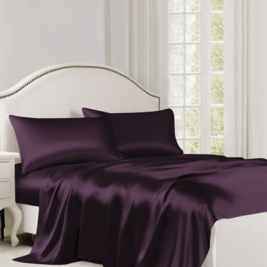 Grape 22 Momme Mulberry Silk Flat Sheet