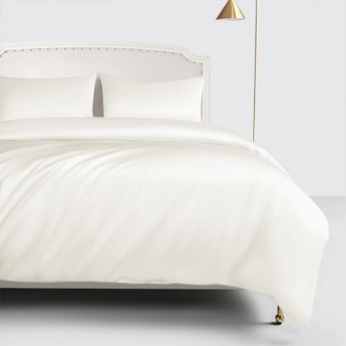 Ivory 22 Momme Mulberry Silk Duvet Cover