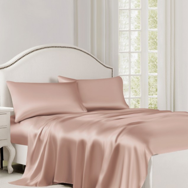 Pearl Pink 22 Momme Mulberry Silk Flat Sheet