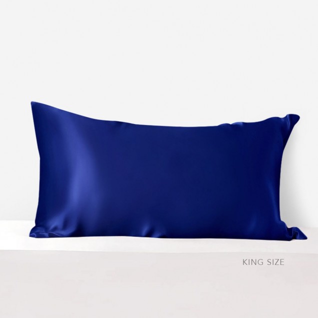 Royal Blue 22 Momme Mulberry Silk Pillowcase with Hidden Zipper