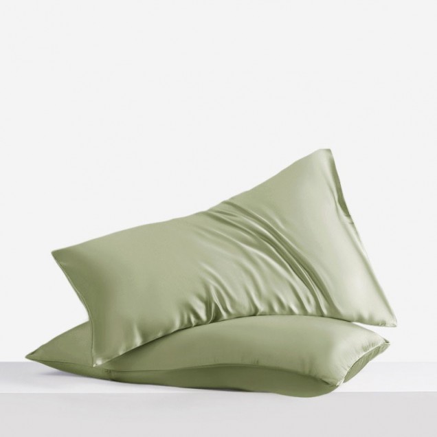 Sage Green Envelope 22 Momme Mulberry Silk Pillowcase