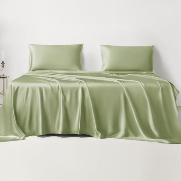 Sage Green 22 Momme Mulberry Silk Sheet Set