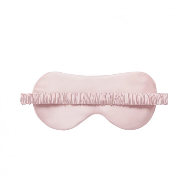 Suede Rose Silk Eye Mask