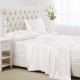 White 22 Momme Mulberry Silk Flat Sheet